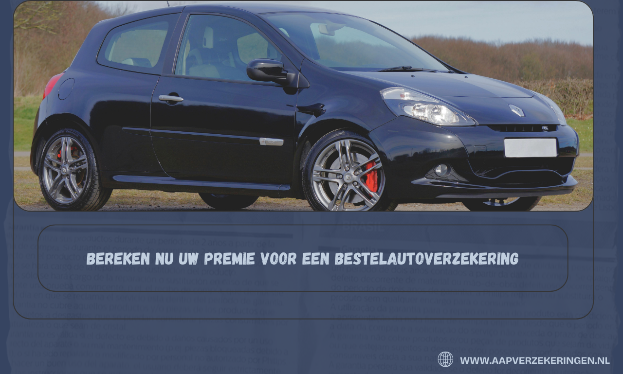 Bereken nu uw premie voor een bestelautoverzekering en kies slim voor maximale zekerheid